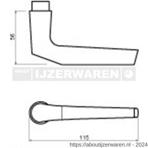 Ami DKR 354 40 BE deurkrukset type 354 deurdikte 40 mm zwart - W30204529 - afbeelding 2