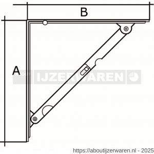 Dulimex DX ES 5126B drager automatisch opvouwbaar 200x115 mm RVS geborsteld SS 304 - W30204786 - afbeelding 1