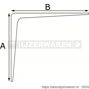 Dulimex DX ES 3202B plankdrager aluminium 150x200 mm wit gelakt - W30203995 - afbeelding 2