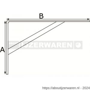 Dolle ES 85000 plankdrager Beam met schoor zware uitvoering 330x495 mm staal verzinkt - W30203698 - afbeelding 2