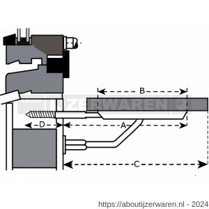 Dulimex DX ES 6818B vensterbankdrager draagvlak 180 mm staal wit geepoxeerd - W30203799 - afbeelding 2