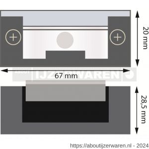 JIS Nadal ESP 1720 elektrische sluitplaat AC-DC 12-24 V wissel- en gelijkspanning arbeidsstroom vastzetter - W30203511 - afbeelding 2