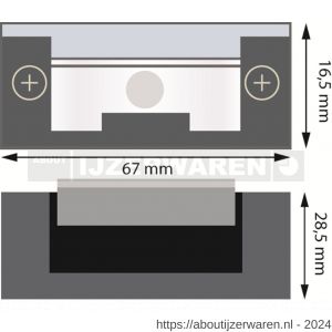 JIS Nadal ESP 1410 elektrische sluitplaat smal AC-DC 12-24 V wissel- en gelijkspanning arbeidsstroom - W30203514 - afbeelding 1