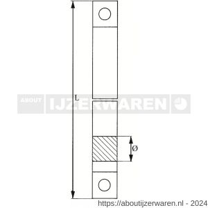 Deni STANG 1330 pompespagnoletstang dikte 13 mm lengte 3000 mm (1100 en 1900 mm) verzinkt 4113 3002 33 - W30203633 - afbeelding 2