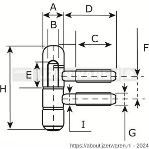 Dulimex DX HPLM A09038BV meubel inboorpaumelle 9x38 mm standaard type staal verzinkt - W30201679 - afbeelding 2