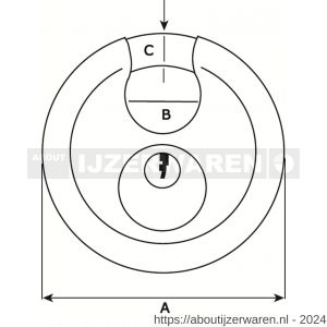 Dulimex DX HSD 708B KA discusslot DX diameter 70 mm op sleutelnummer 708 - W30201590 - afbeelding 2