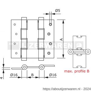 Justor DVD 180/30 SE deurveerscharnier dubbelwerkend 180/30 mm aluminium zilvergrijs - W30204856 - afbeelding 2