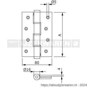 Justor DVE 120/30 SE deurveerscharnier enkel 120/80 mm aluminium zilvergrijs - W30204846 - afbeelding 2