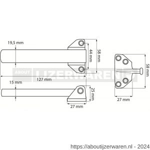 Dulimex DX KSH 1300 V1 kierstandhouder binnendraaiend SKG V1 RVS - W30202258 - afbeelding 2