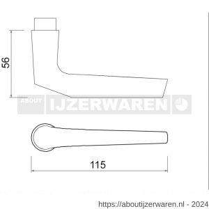 Ami DKR 369 M6 AF deurkruk gatdeel M6 type 369 F1 finish - W30204602 - afbeelding 2