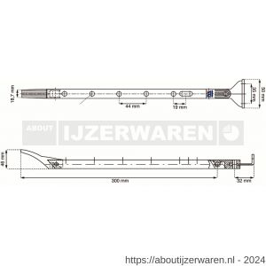 Dulimex DX RUZ-S-030SS raamuitzetter standaard naar buitendraaiend 30 cm RVS-antraciet - W30202778 - afbeelding 2