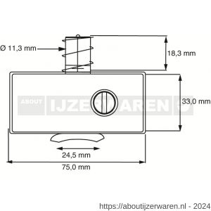 Dulimex DX SLS 9211B KA oplegslot smal met cilinderslot DX SKG* buiten draaiend sleutelnummer 011 wit - W30202016 - afbeelding 2