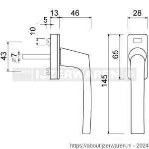 Ami RGP 810 AF draai kiep raamgreep type 810 7x32 mm F1 - W30204807 - afbeelding 2