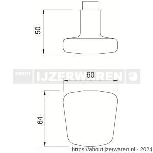 Ami DKN 165 40 AF deurknopset type 165/75 deurdikte 40 mm F1 finish - W30204589 - afbeelding 2