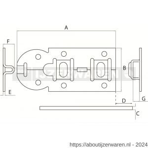 Dulimex DX ZRS 160BV rolschuif 66x160 mm schootdikte 6 mm vlak model staal verzinkt - W30203964 - afbeelding 2