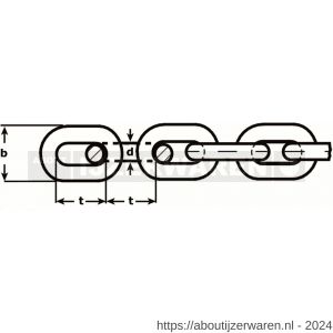 Dulimex DX 766-08V scheepsketting bundel 30 m korte schakel type 766 8 mm thermisch verzinkt - W30201329 - afbeelding 2