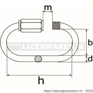 Dulimex DX 945-06I noodschalm met schroef 6 mm RVS AISI 316 - W30201287 - afbeelding 2