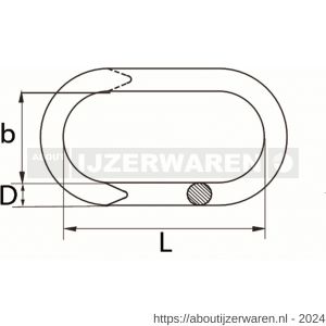 Dulimex DX 250-07E noodschakel 7 mm verzinkt - W30201266 - afbeelding 2