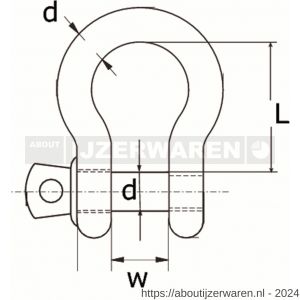 Dulimex DX HPS 08 IZL harpsluiting handelsuitvoering 8 mm RVS AISI 316 per stuk gelabeld - W30200299 - afbeelding 2