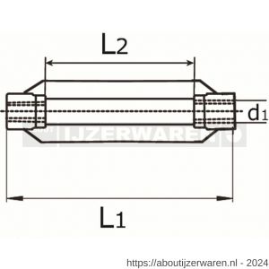 Dulimex DX 1480-12M spanschroefmoer DIN 1480 12 mm verzinkt - W30201128 - afbeelding 2