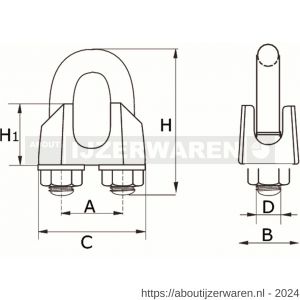 Dulimex DX SDK D74105IZL staaldraadklem type 741 5 mm RVS AISI 316 per stuk gelabeld - W30201003 - afbeelding 2