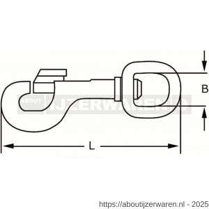 Dulimex DX 50-16Z musketonhaak 16 mm-5/8 inch ronde wervel zamac zwart gelakt - W30200599 - afbeelding 1