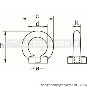 Dulimex DX 582-12E C15E ringmoer DIN 582 M12 materiaal C15E verzinkt - W30203086 - afbeelding 2