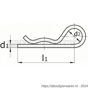 Dulimex DX 310-03E borgveer enkel 3 mm verzinkt - W30204092 - afbeelding 2