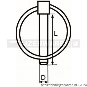 Dulimex DX BPEN 08ZL borgpen 8 mm verzinkt per stuk gelabeld - W30200171 - afbeelding 2