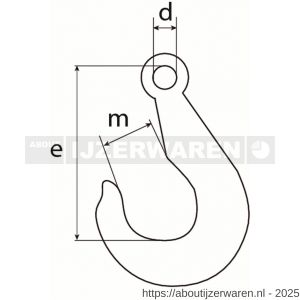 Dulimex DX 689-16E lasthaak zonder klep type 689 1600 kg verzinkt - W30200890 - afbeelding 2