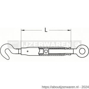 Dulimex DX 1478-20A spanschroef DIN 1478 20 mm haak-oog verzinkt - W30201182 - afbeelding 2