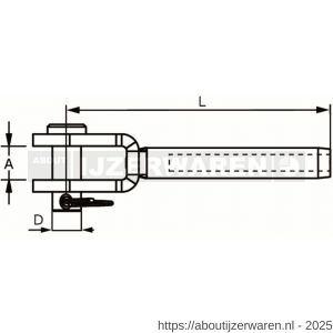 Dulimex DX 2500-04I gaffelterminal 4 mm RVS AISI 316 - W30200882 - afbeelding 2