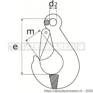 Dulimex DX 689-02E P lasthaak met klep type 689 250 kg verzinkt - W30204051 - afbeelding 2