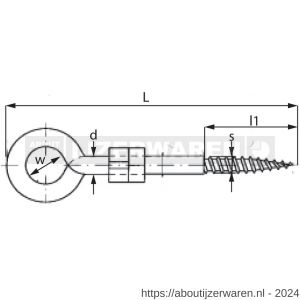 Dulimex DX 378-150 veiligheidsschommelhaak met houtdraad diameter 10,6x150 mm verzinkt - W30203584 - afbeelding 2