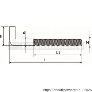 Dulimex DX 392-660E schroefduim M6x60 mm verzinkt - W30200680 - afbeelding 2