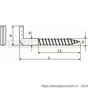 Dulimex DX 394-680E sleuf schroefduim houtdraad 5.80x80x18 mm verzinkt - W30200676 - afbeelding 2