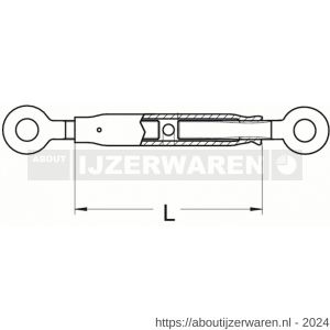 Dulimex DX 1478-20B spanschroef DIN 1478 20 mm oog-oog verzinkt - W30201175 - afbeelding 2