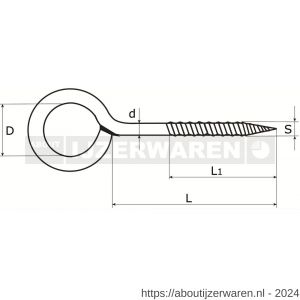 Dulimex DX 388-08022E zware schroefoog gelast houtdraad 7.80x80x22 mm verzinkt - W30200744 - afbeelding 2