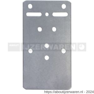 GB 0721950 montageplaatje 102 mm 60x1,5 mm sendzimir verzinkt - W18002364 - afbeelding 1