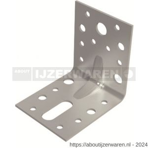 GB 072216 hoekanker met ril 70x70 mm 60x2 mm sendzimir verzinkt 25x11 mm - W18001201 - afbeelding 1