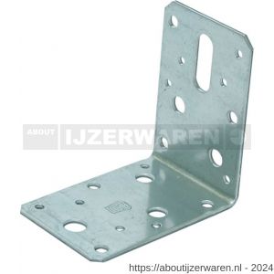 GB 072221 bovendorpelanker 100 graden 90x90 mm 60x2,5 mm sendzimir verzinkt - W18001174 - afbeelding 1