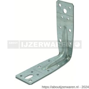 GB 07226 hoekanker met ril 125x125 mm 46x2,5 mm sendzimir verzinkt 20x10 mm - W18001208 - afbeelding 1