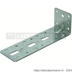 GB 072385 hoekanker met ril 60x180 mm 60x2,5 mm sendzimir verzinkt 3/25x11 mm - W18001200 - afbeelding 1