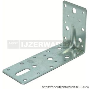 GB 07239 hoekanker met ril 90x150 mm 60x2,5 mm sendzimir verzinkt 30x11 mm - W18001206 - afbeelding 1