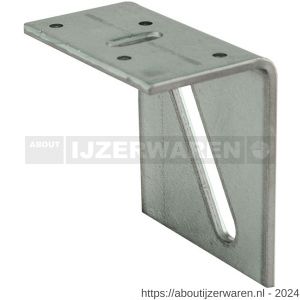 GB 072401 hoekanker zwaar 45x80 mm 72x4 mm zink-magnesium 7x30-3x67 mm diagonaal - W18002601 - afbeelding 1