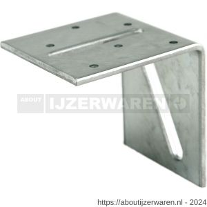 GB 072405 hoekanker zwaar diagonaal slobgat 80x80 mm 72x4 mm zink-magnesium 11x67 mm diagonaal - W18001260 - afbeelding 1