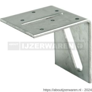 GB 072406 hoekanker zwaar 80x80 mm 72x4 mm zink-magnesium 7x30-3x67 mm diagonaal - W18002691 - afbeelding 1