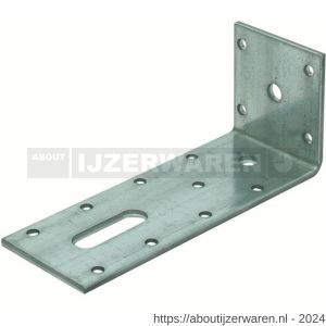 GB 07247 hoekanker zwaar 65x155 mm 60x4 mm sendzimir verzinkt 40x13 mm - W18001271 - afbeelding 1