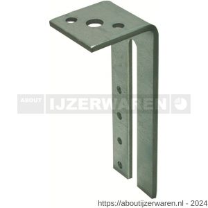 GB 0724814 hoekanker zwaar type D 65x180 mm 60x6 mm sendzimir verzinkt 145x12 mm open - W18001280 - afbeelding 1