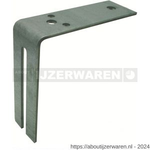 GB 0724830 vloerhoek 175x175 mm 60x5 mm onderdeel type XL100 en XL125 sendzimir verzinkt 145x11 mm open - W18001282 - afbeelding 1